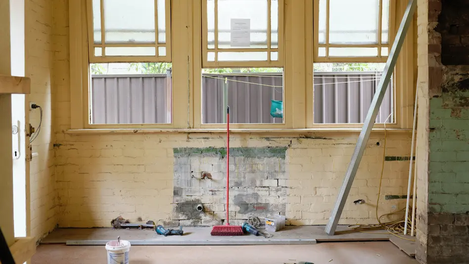 Interior of an Ohio home undergoing professional renovations by Mahoning Home Buyer, showing we buy houses in any as-is condition.