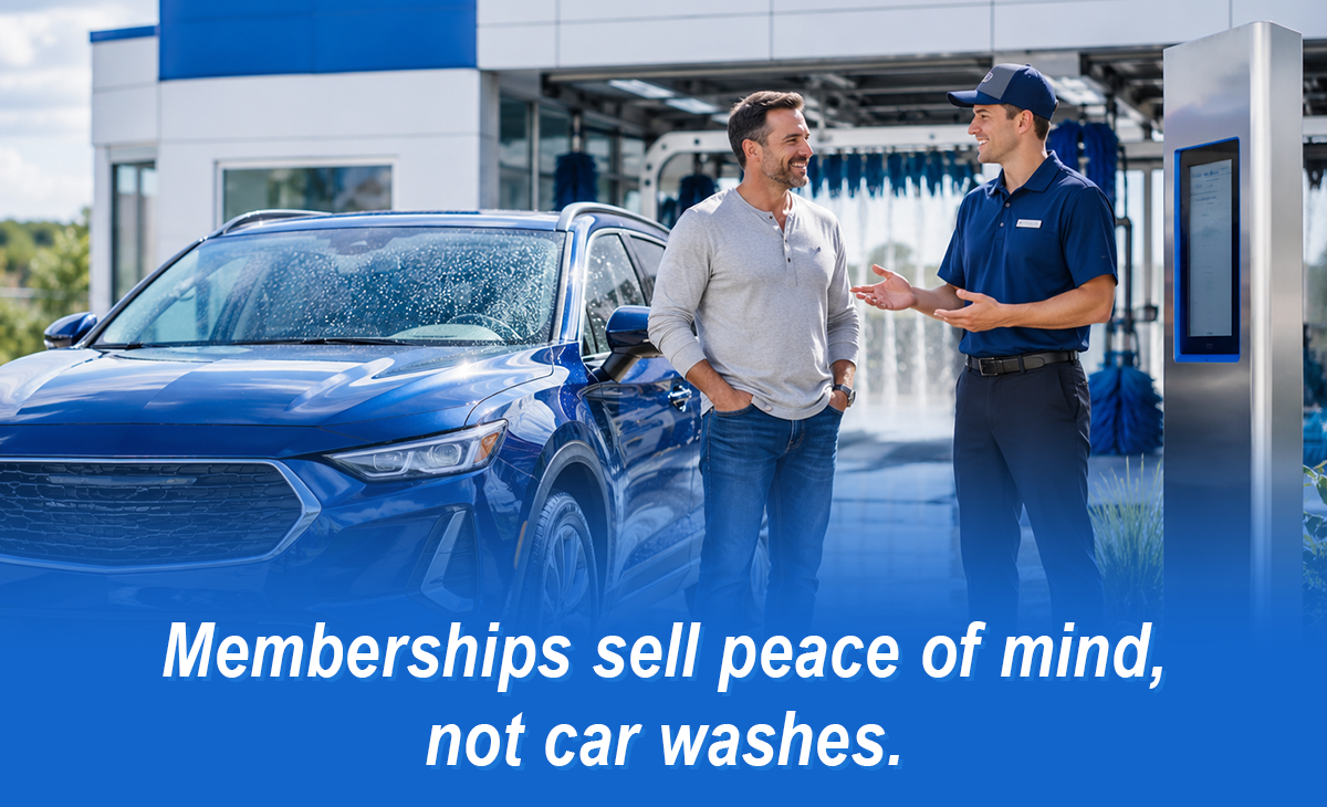 Memberships sell peace of mind, not car washes.