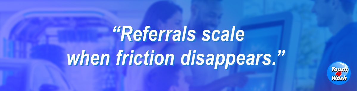 “Referrals scale when friction disappears.” “Referrals scale when friction disappears.”