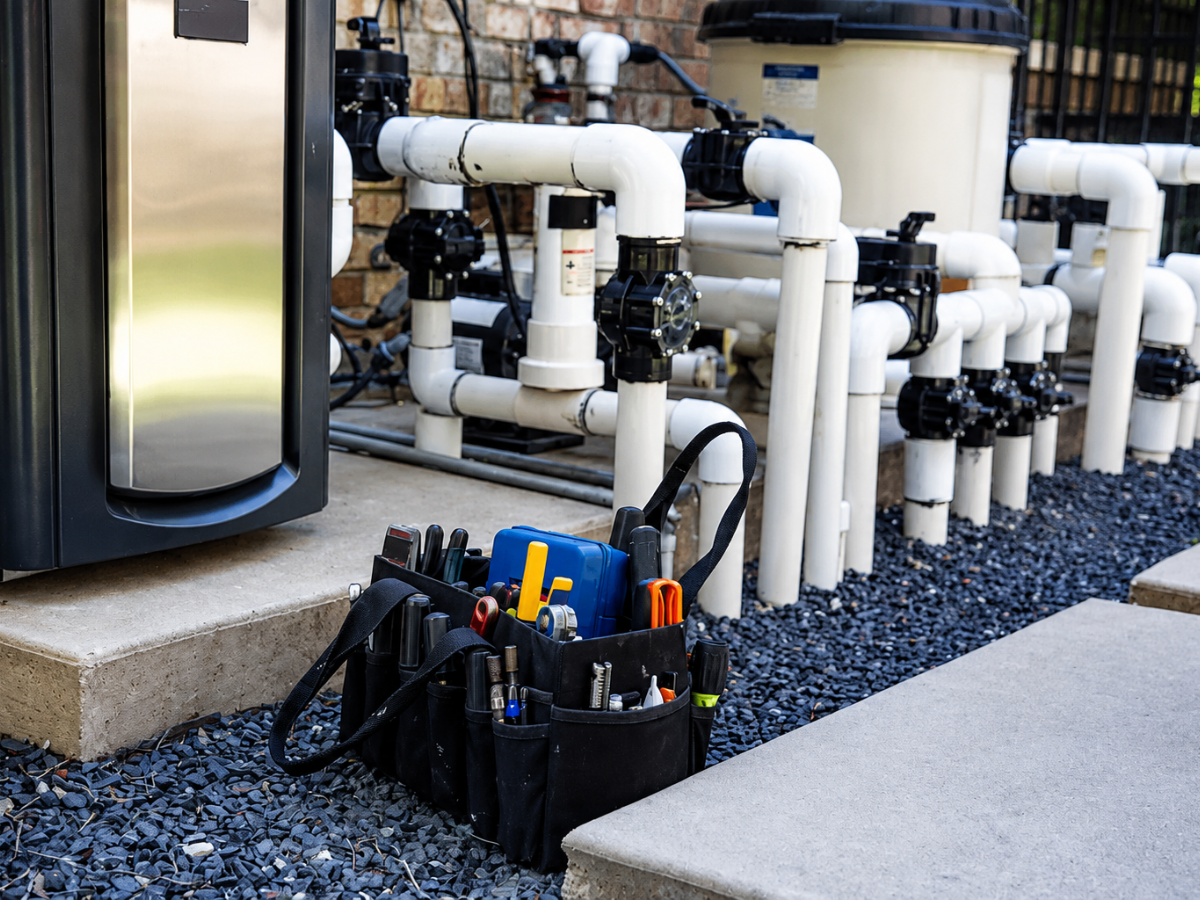 Pool equipment installation service in Prosper TX modern variable speed pump equipment pad upgrade