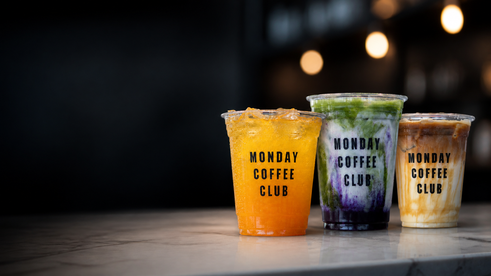 Monday Coffee Club specialty drinks