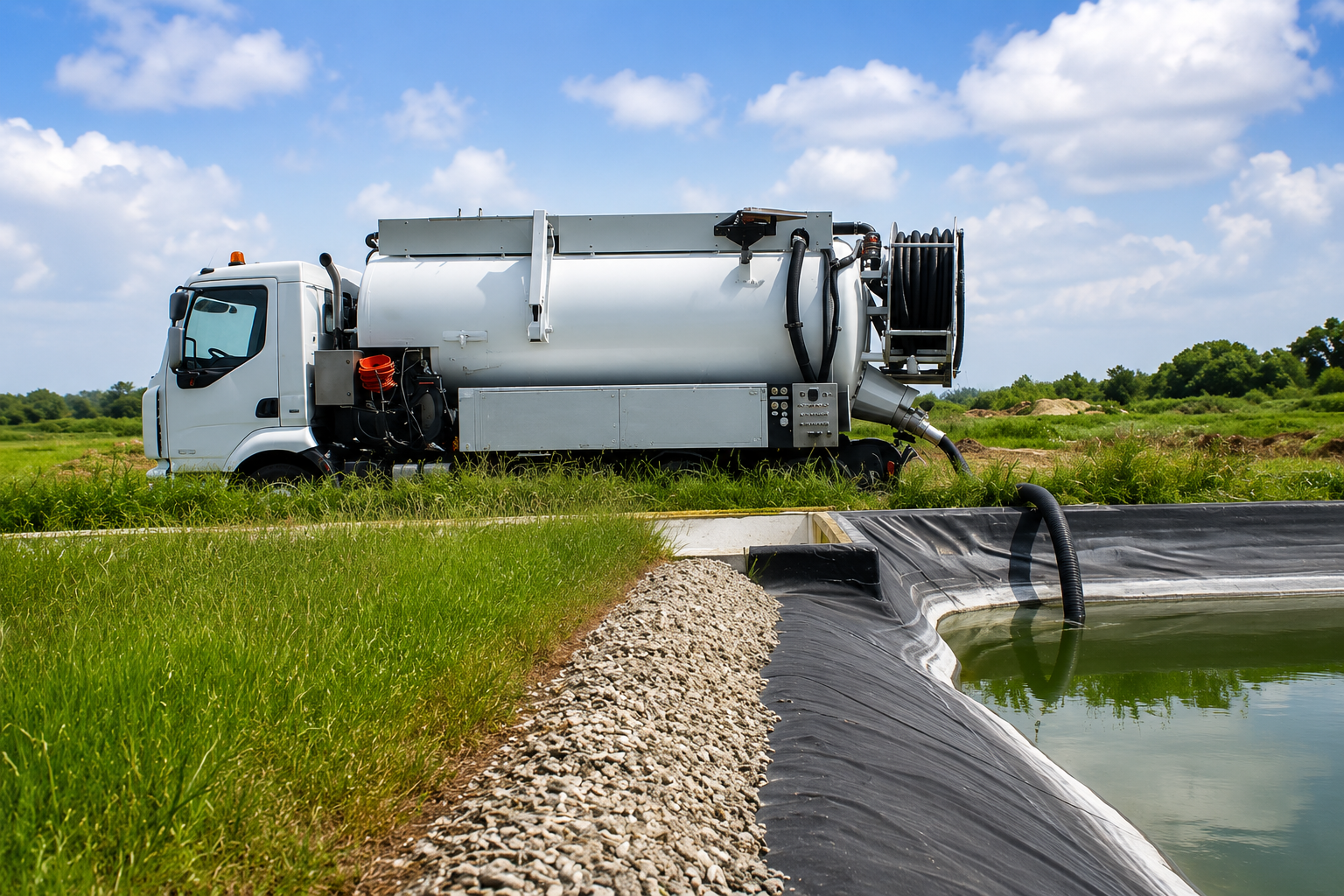 Retention Pond Drainage in Columbus