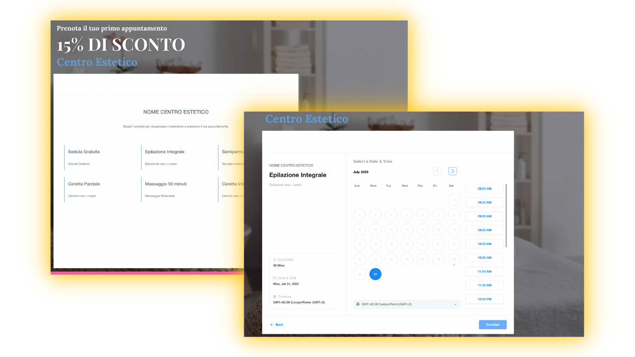Calendario intelligente e prenotazione appuntamenti