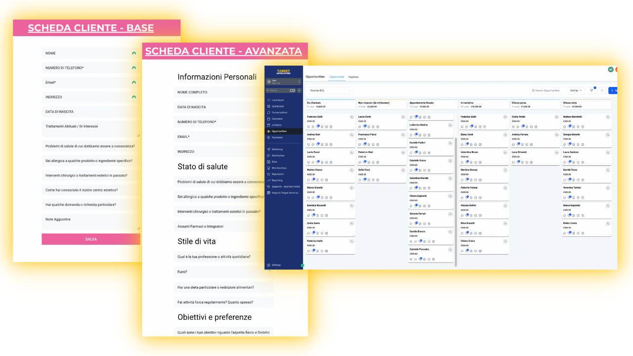 Scheda cliente e gestionale CRM smart