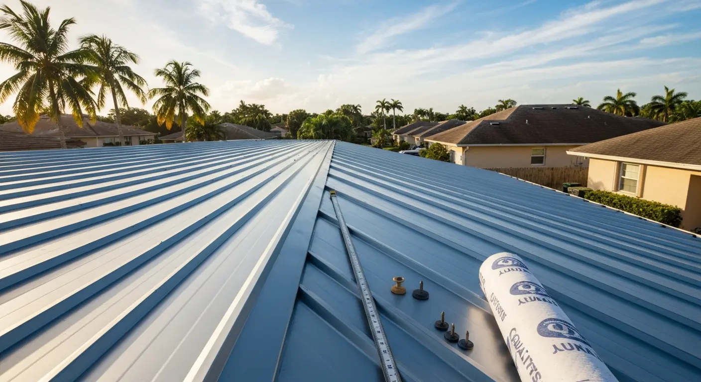 Metal roof installation