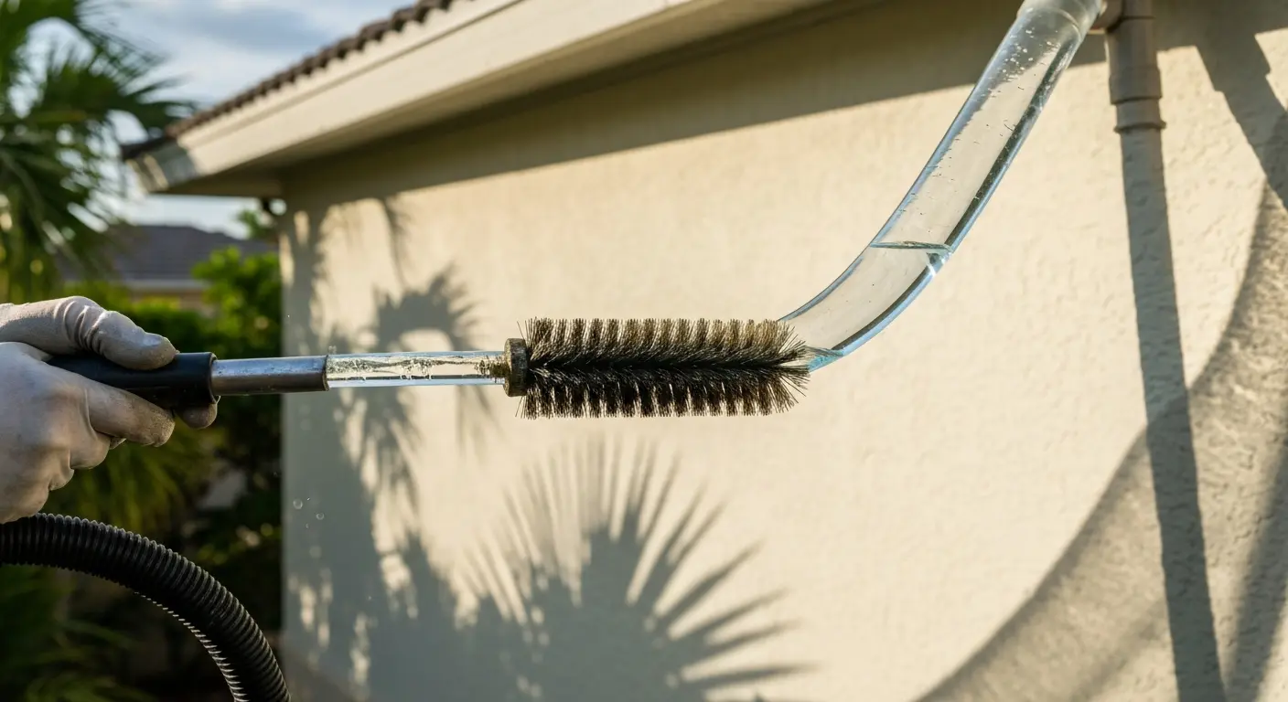 AC drain line cleaning and treatment