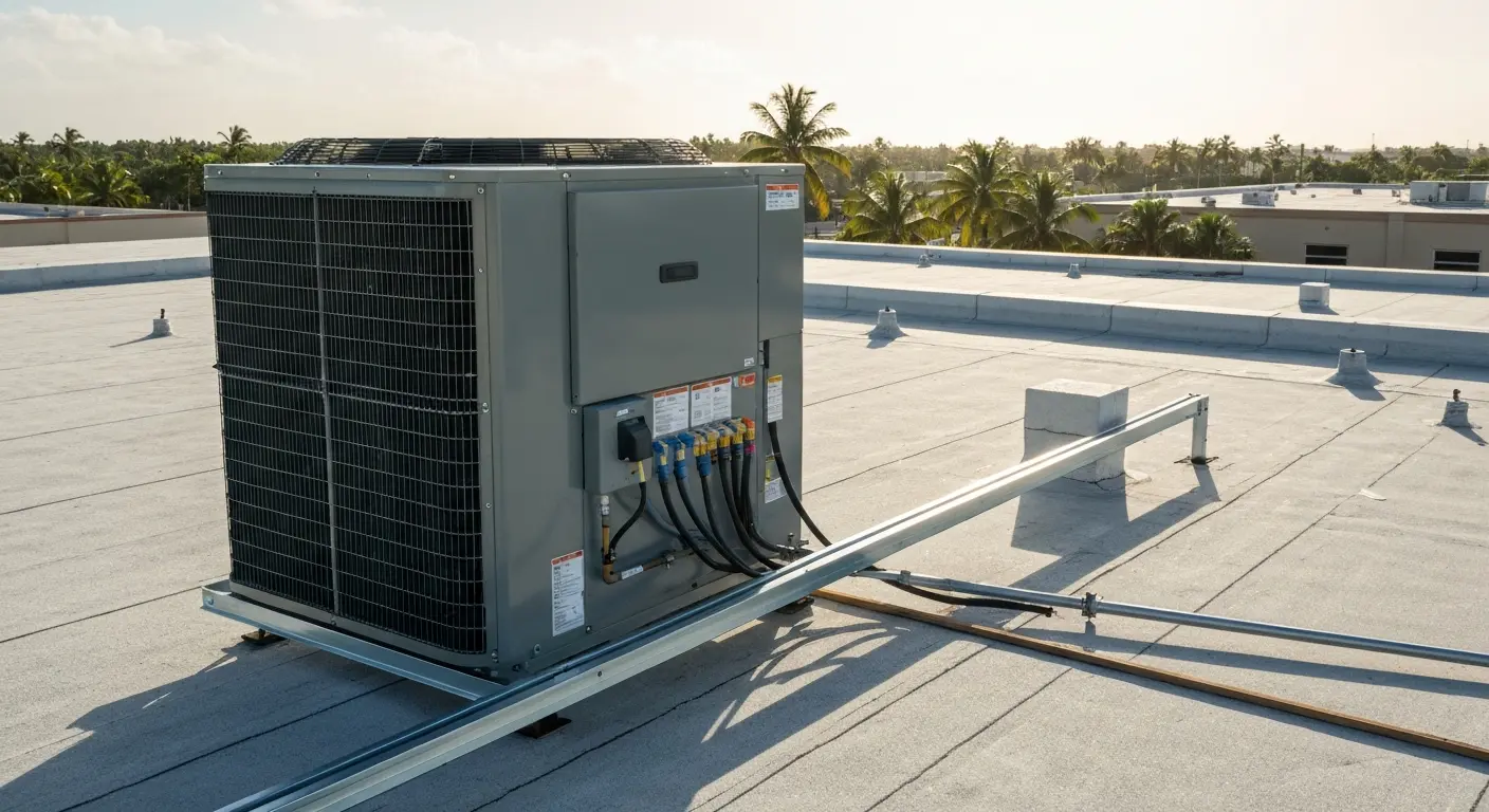 Commercial AC unit installation