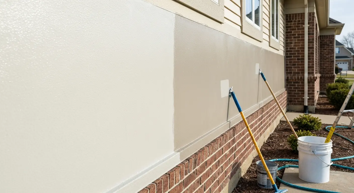 Exterior wall waterproofing
