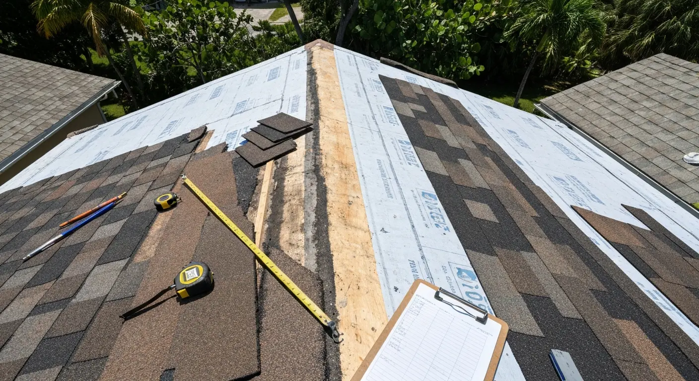 Emergency storm roof repair