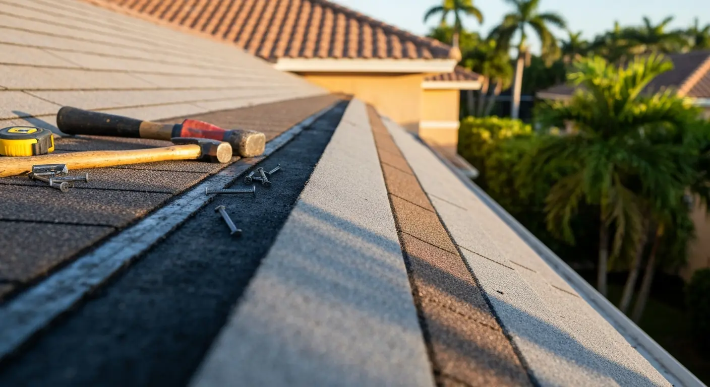 Roof repair work