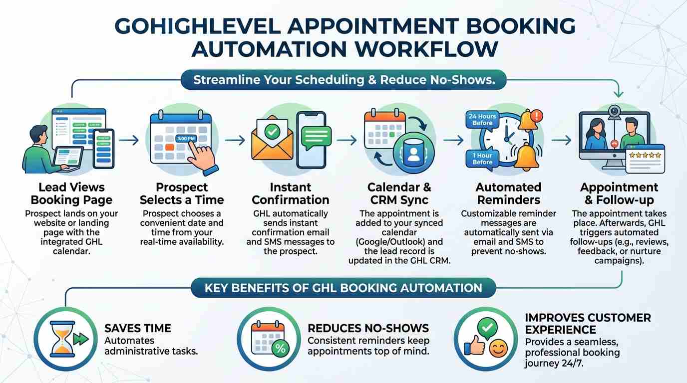 What GoHighLevel Appointment Booking Automation Actually Does What GoHighLevel Appointment Booking Automation Actually Does