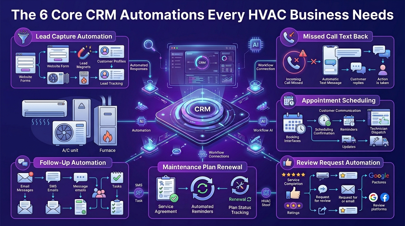 The 6 Core CRM Automations Every HVAC Business Needs