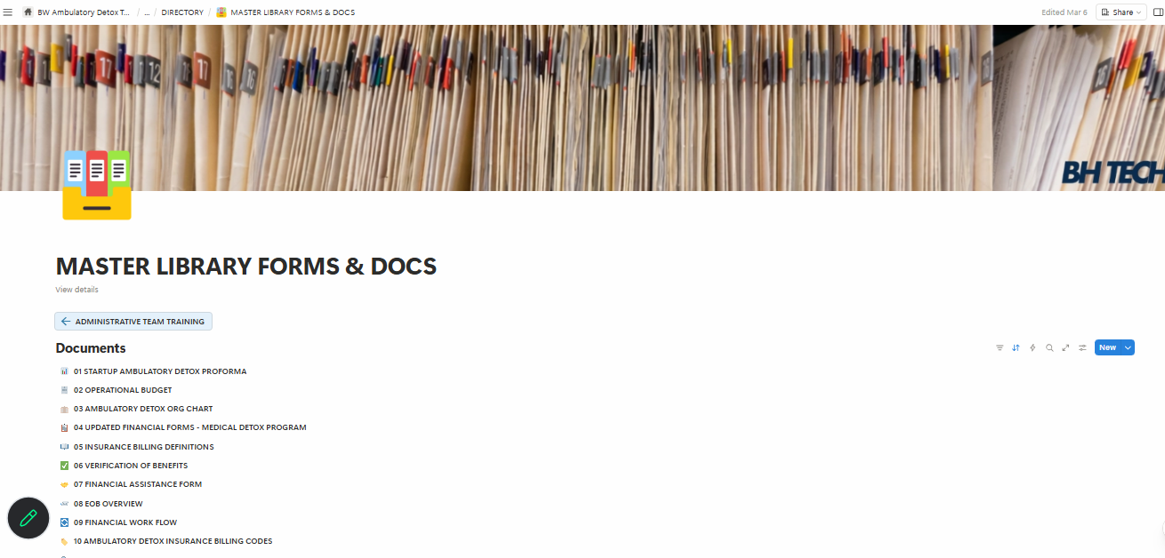 Master Forms Library