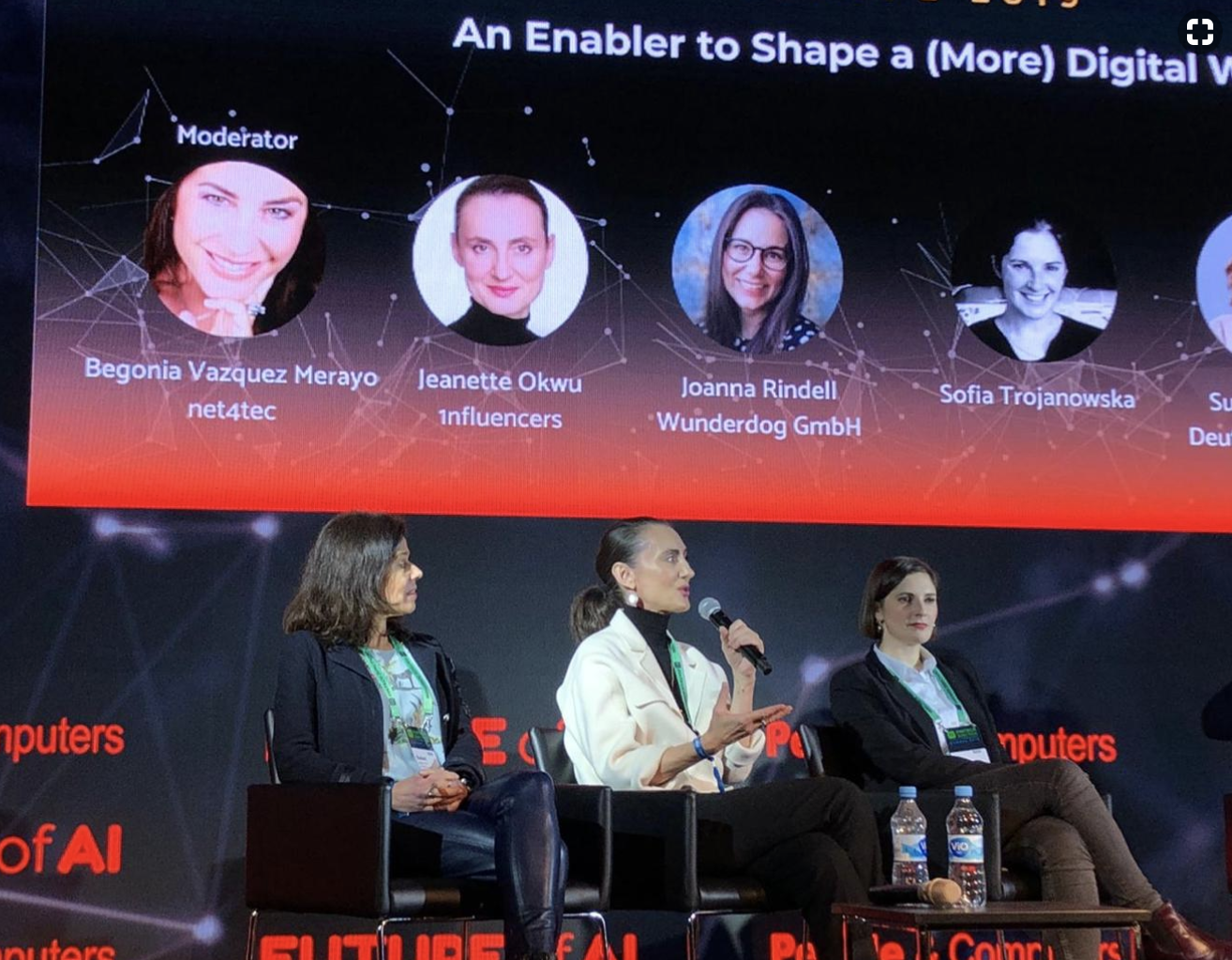 Jeanette Okwu on the Future of AI panel alongside other speakers