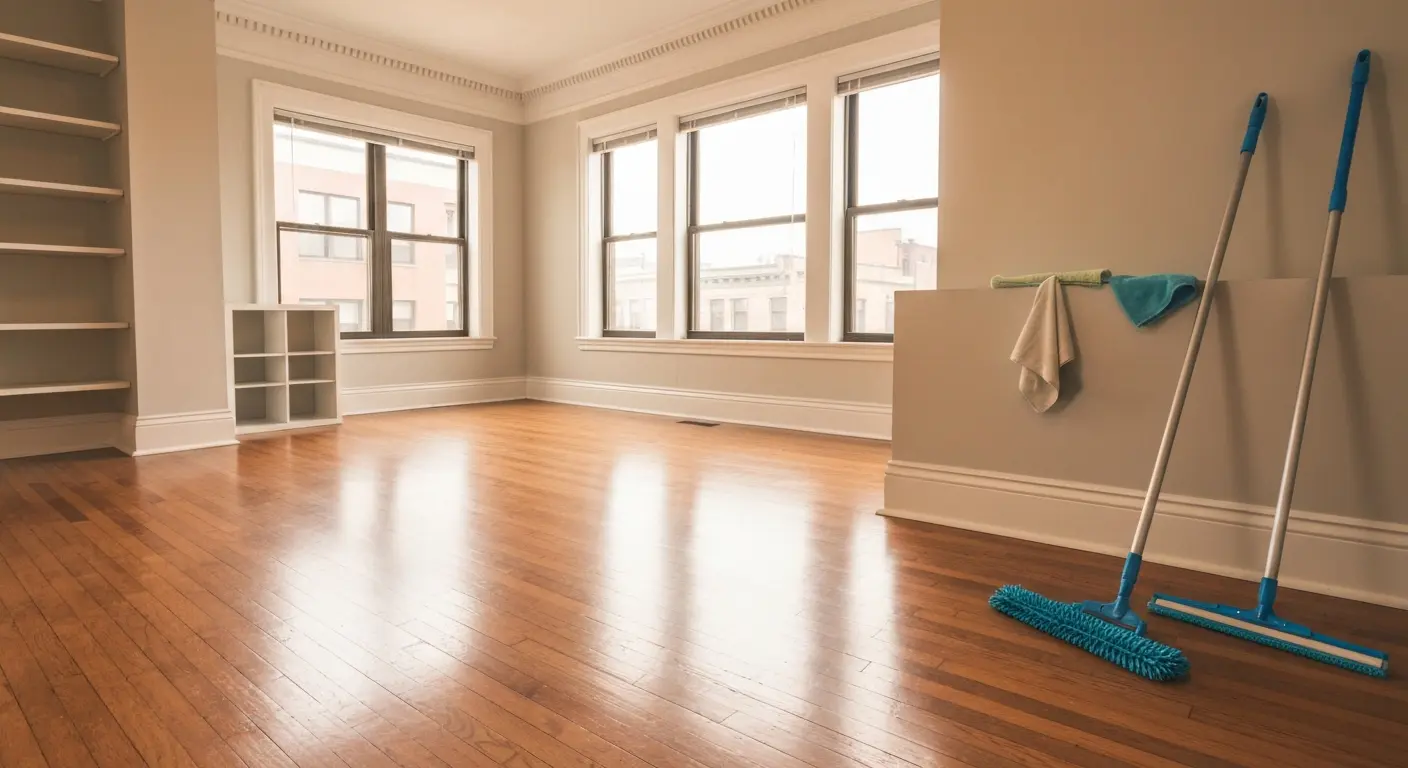 Clean apartment living space