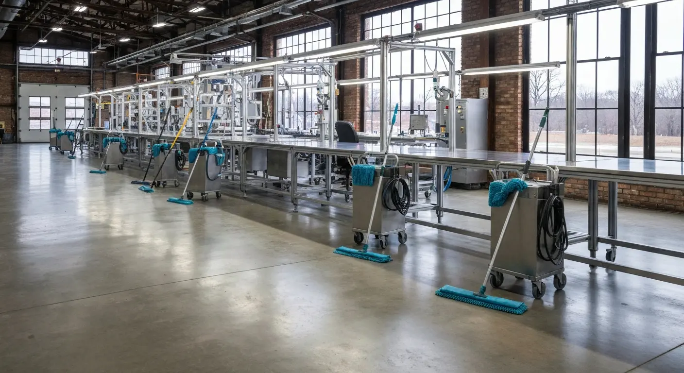 Assembly line deep cleaning