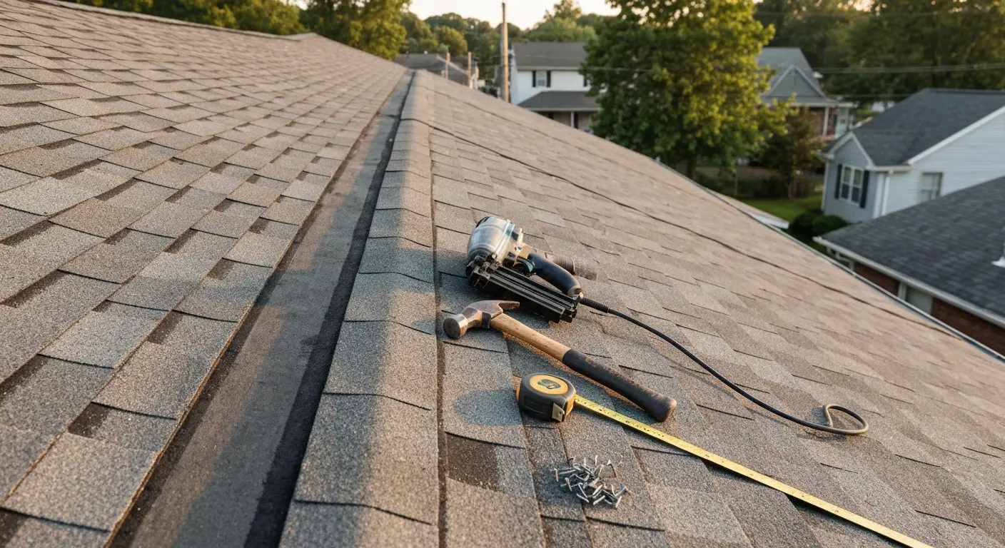 Roof repair work