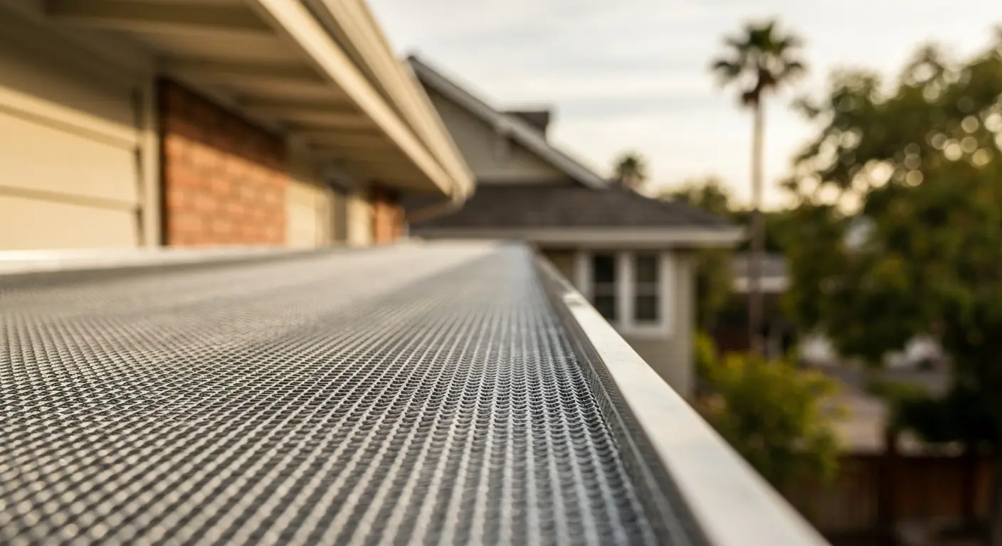 Micro-mesh gutter guard close-up