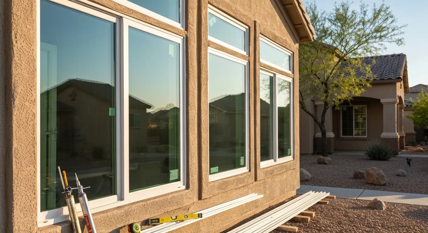 Vinyl window installation