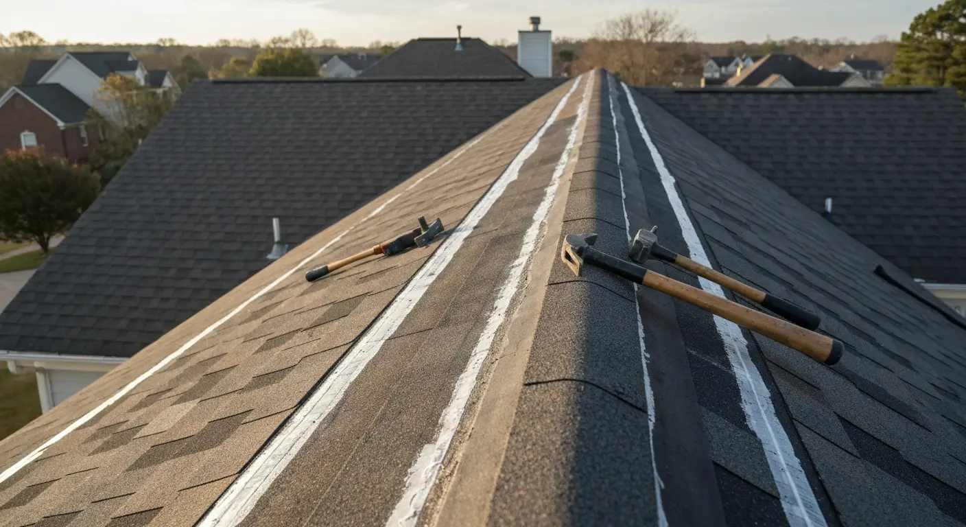 Roof repair work