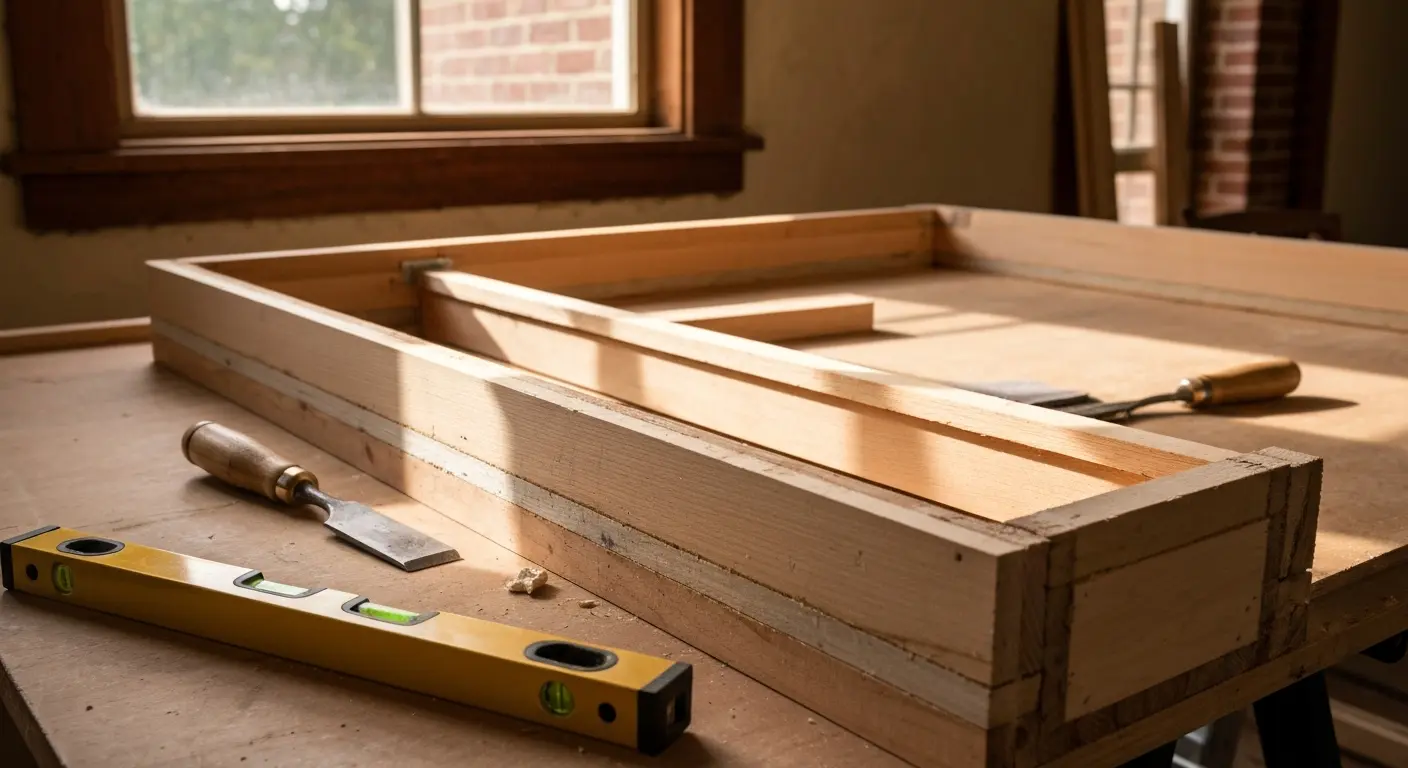 Window frame reinforcement work