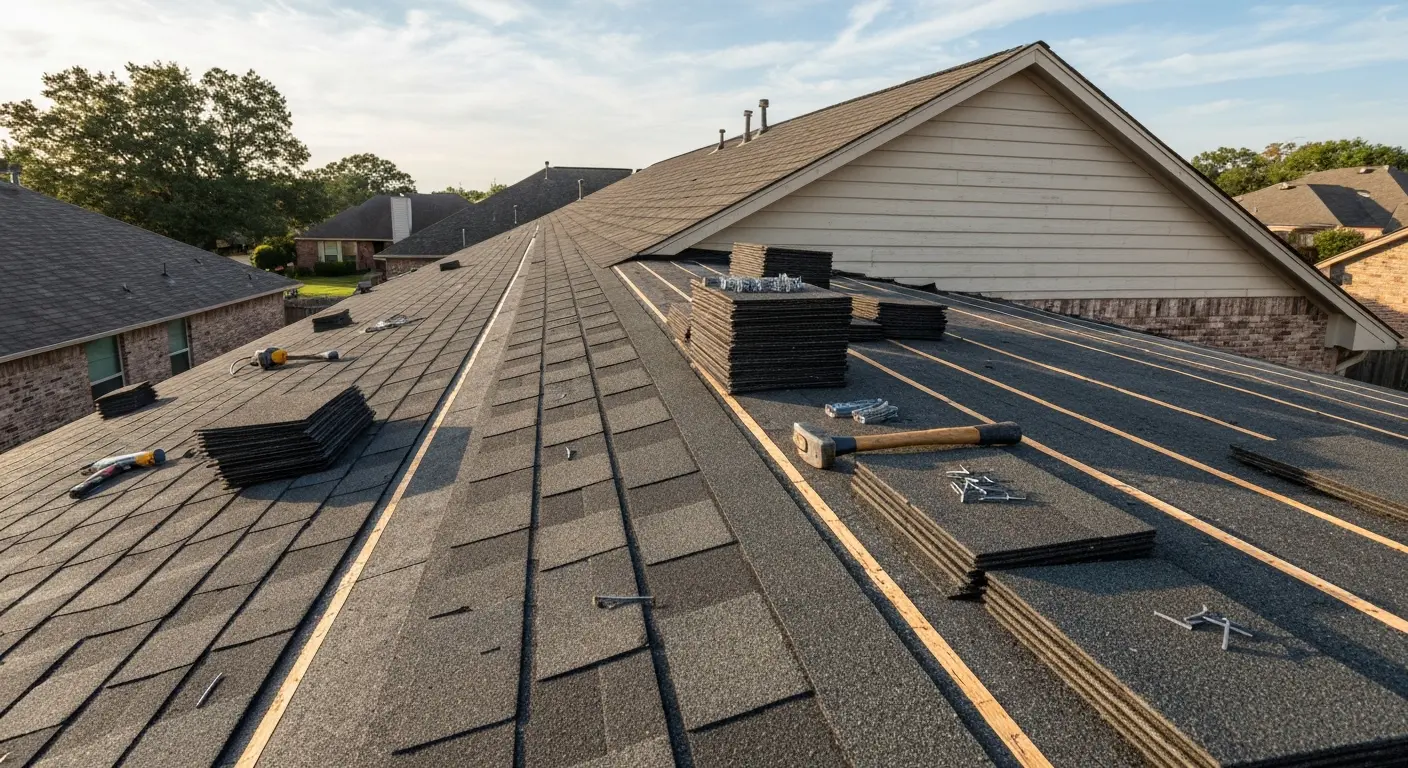 New roof installation