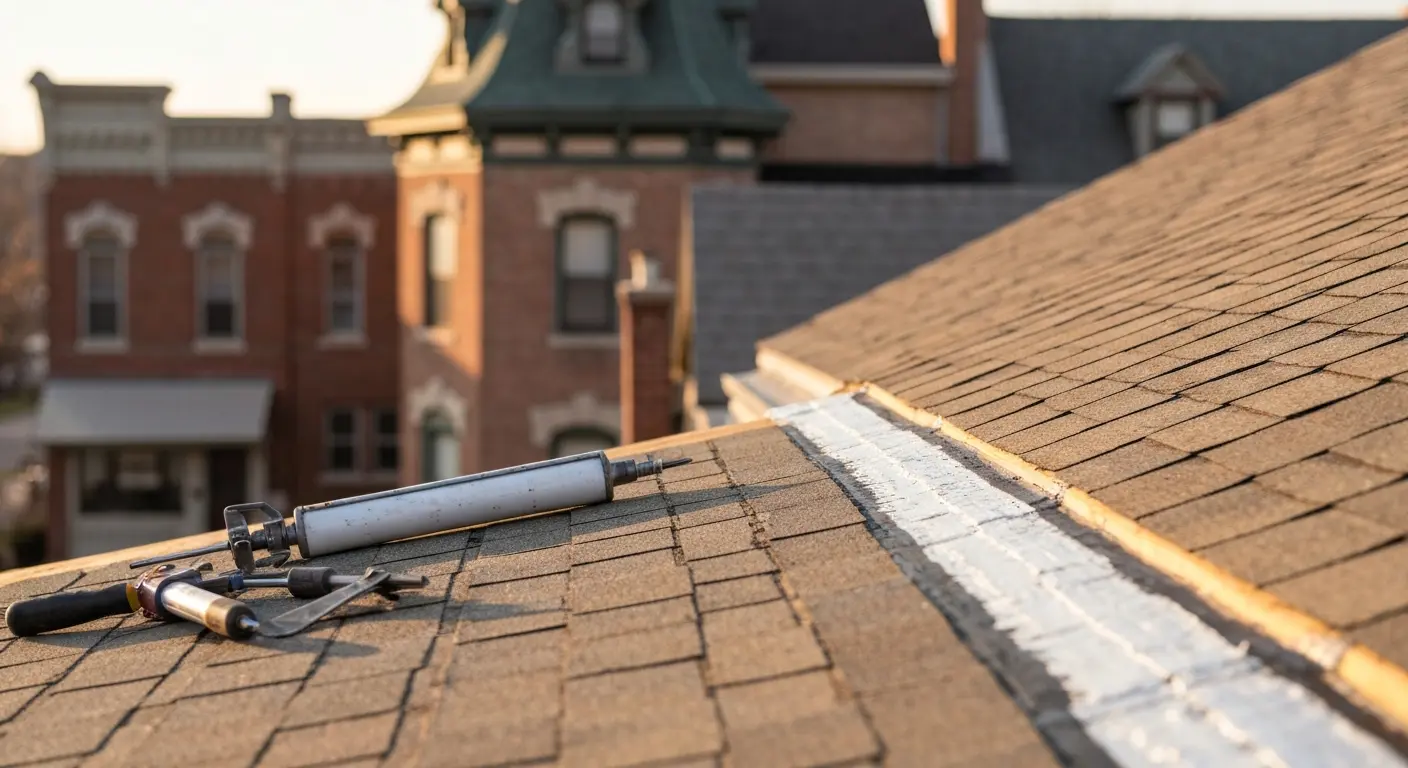Roof repair work in Dixon