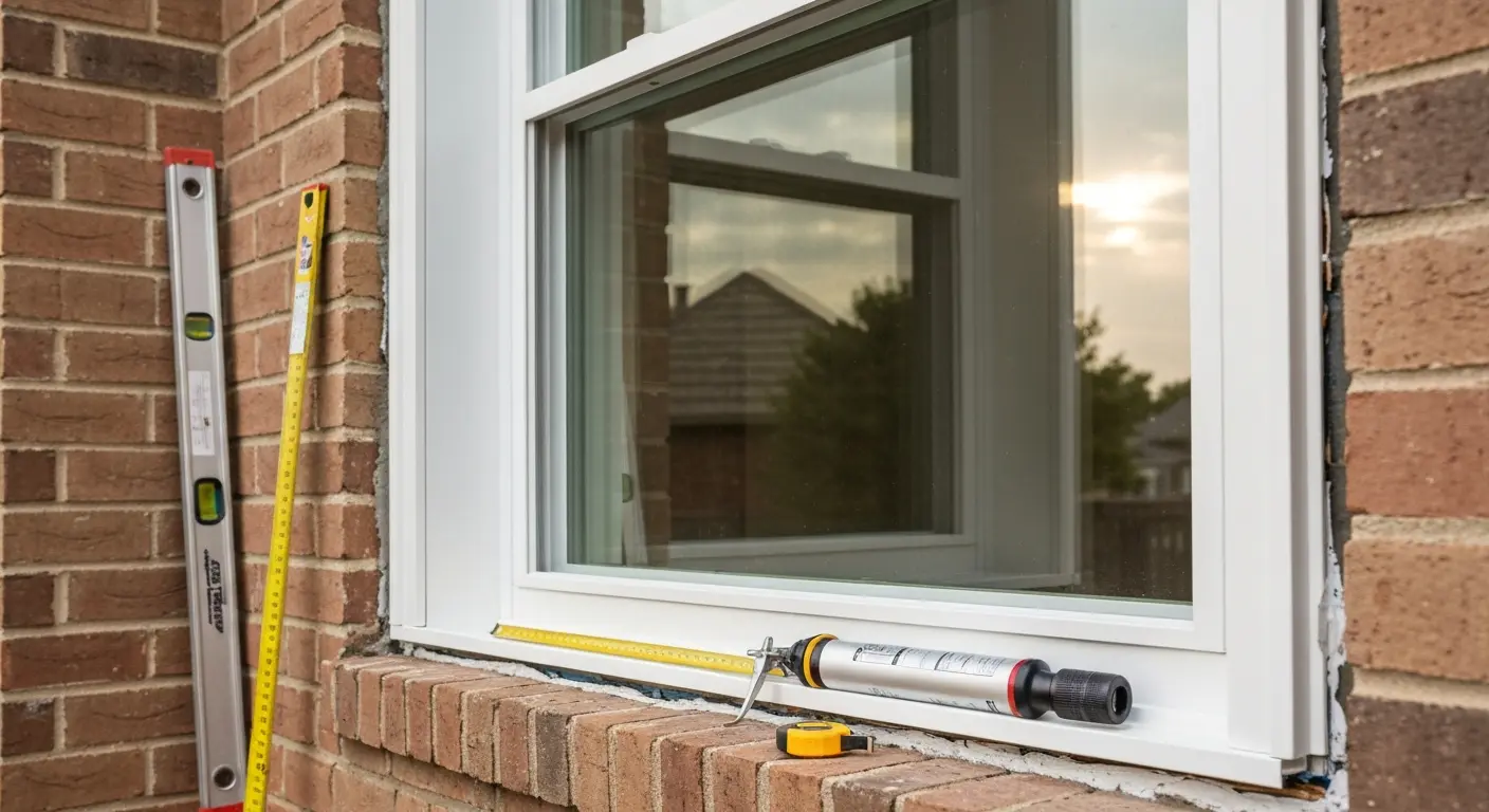 Vinyl window installation