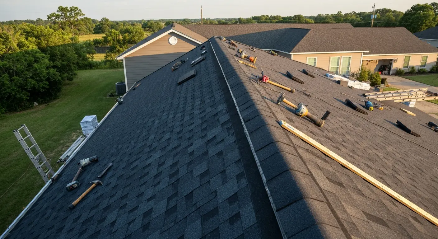 New roof installation