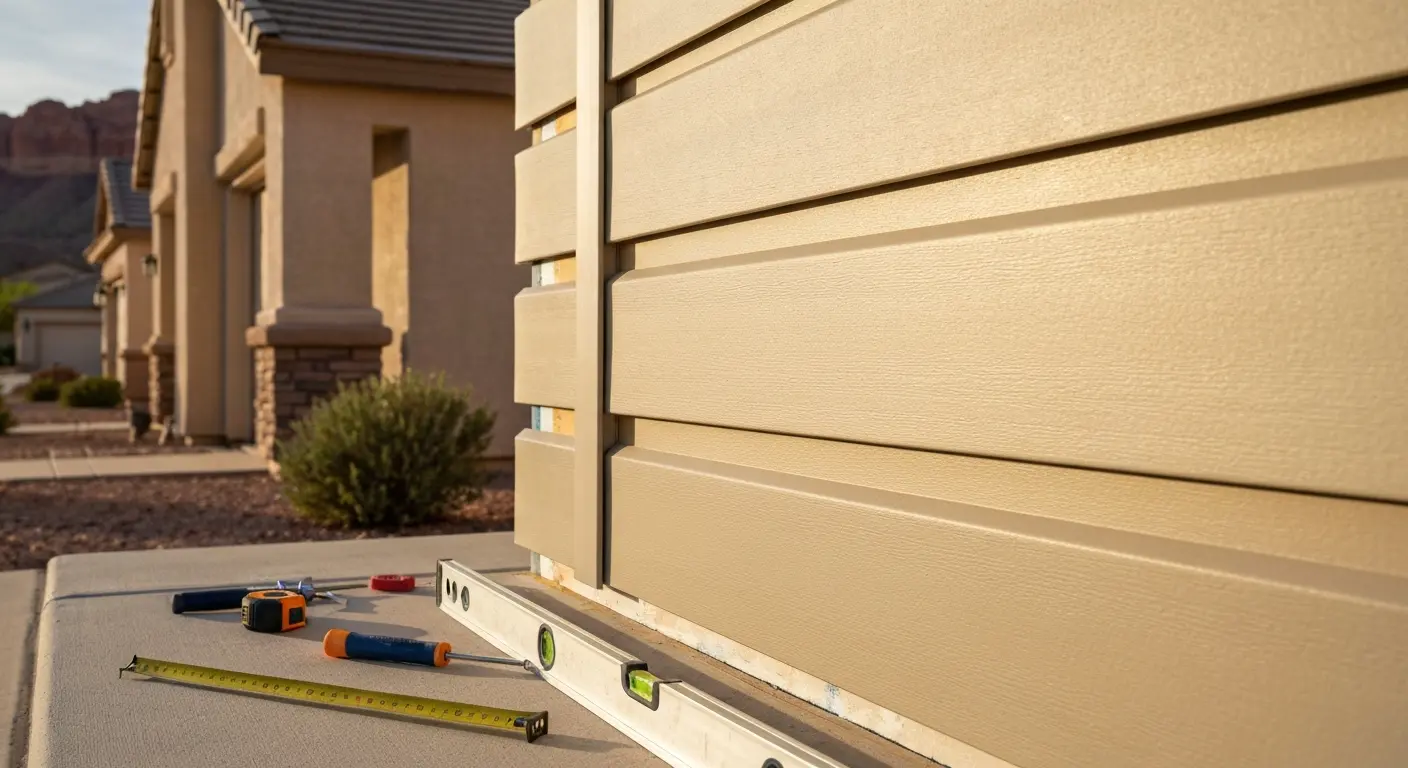 Siding installation project