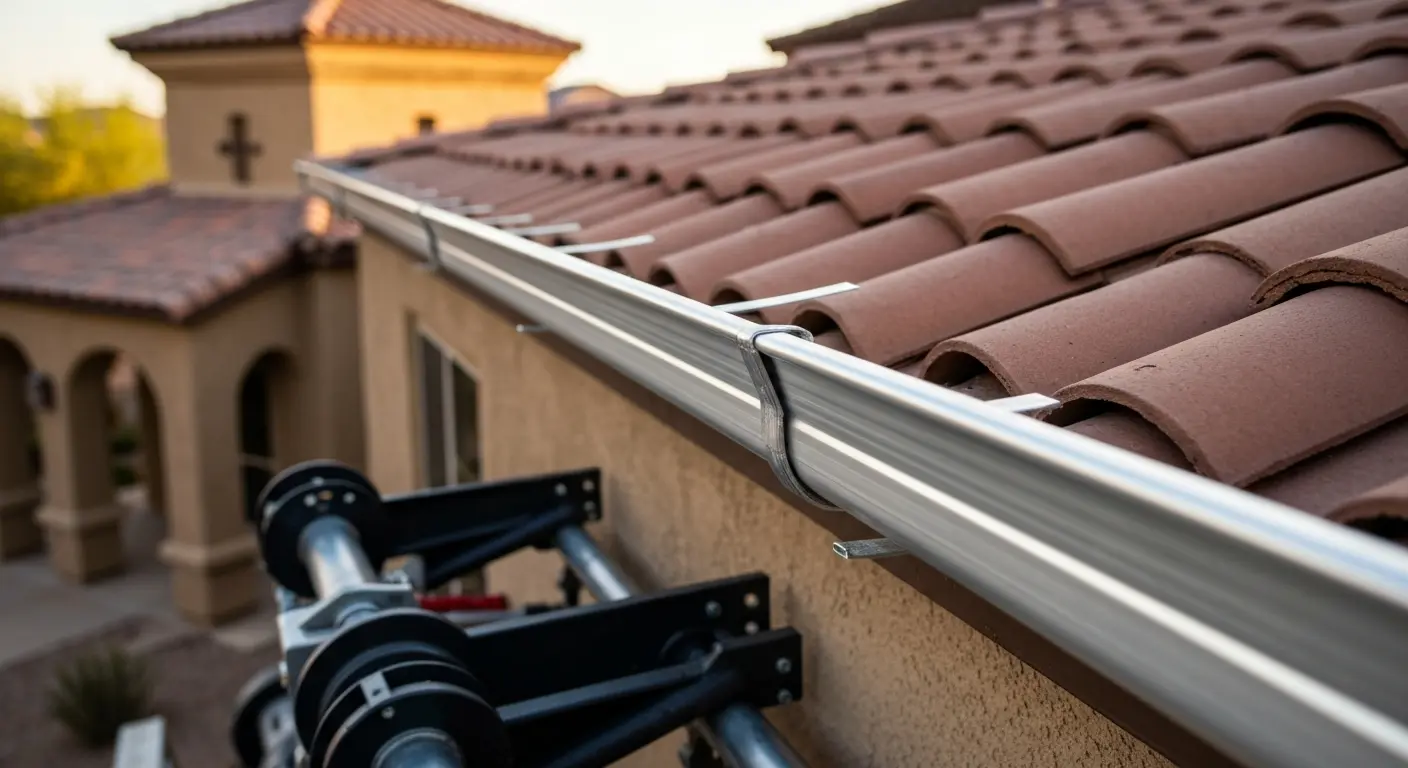 Seamless gutter installation