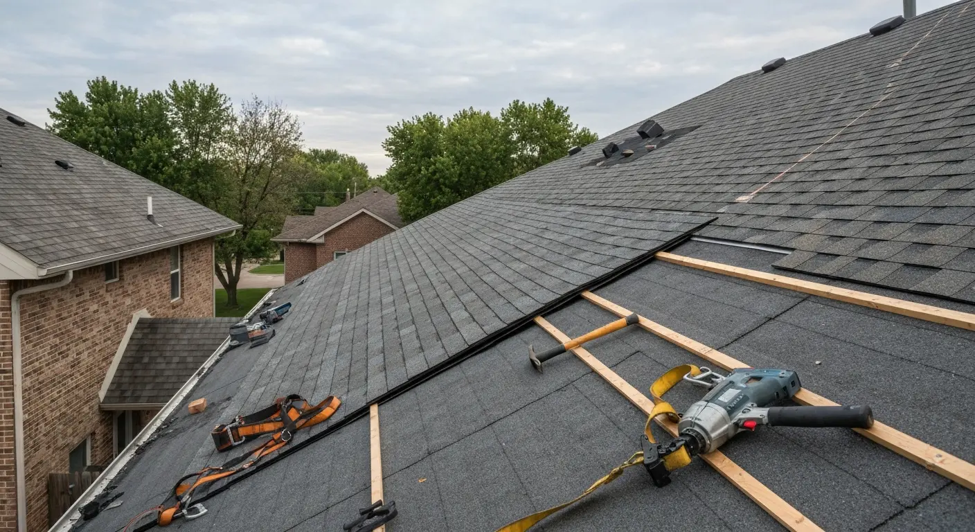 Roof repair work