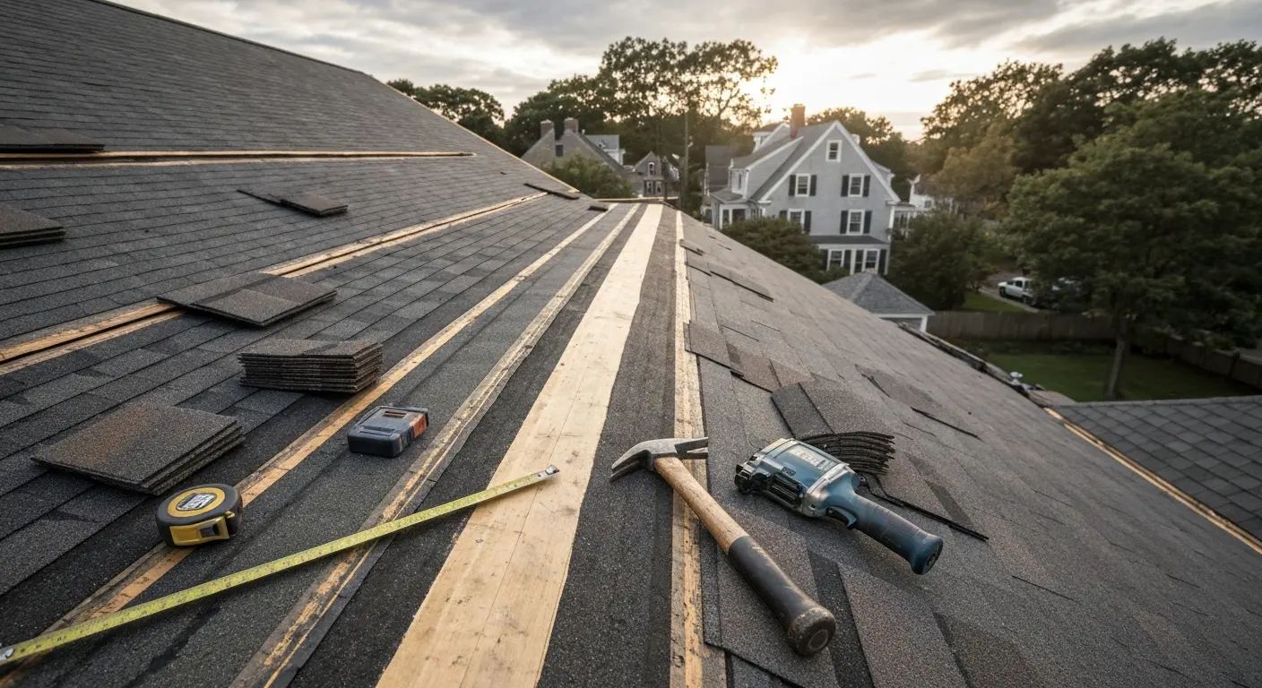 Storm damage roof repair