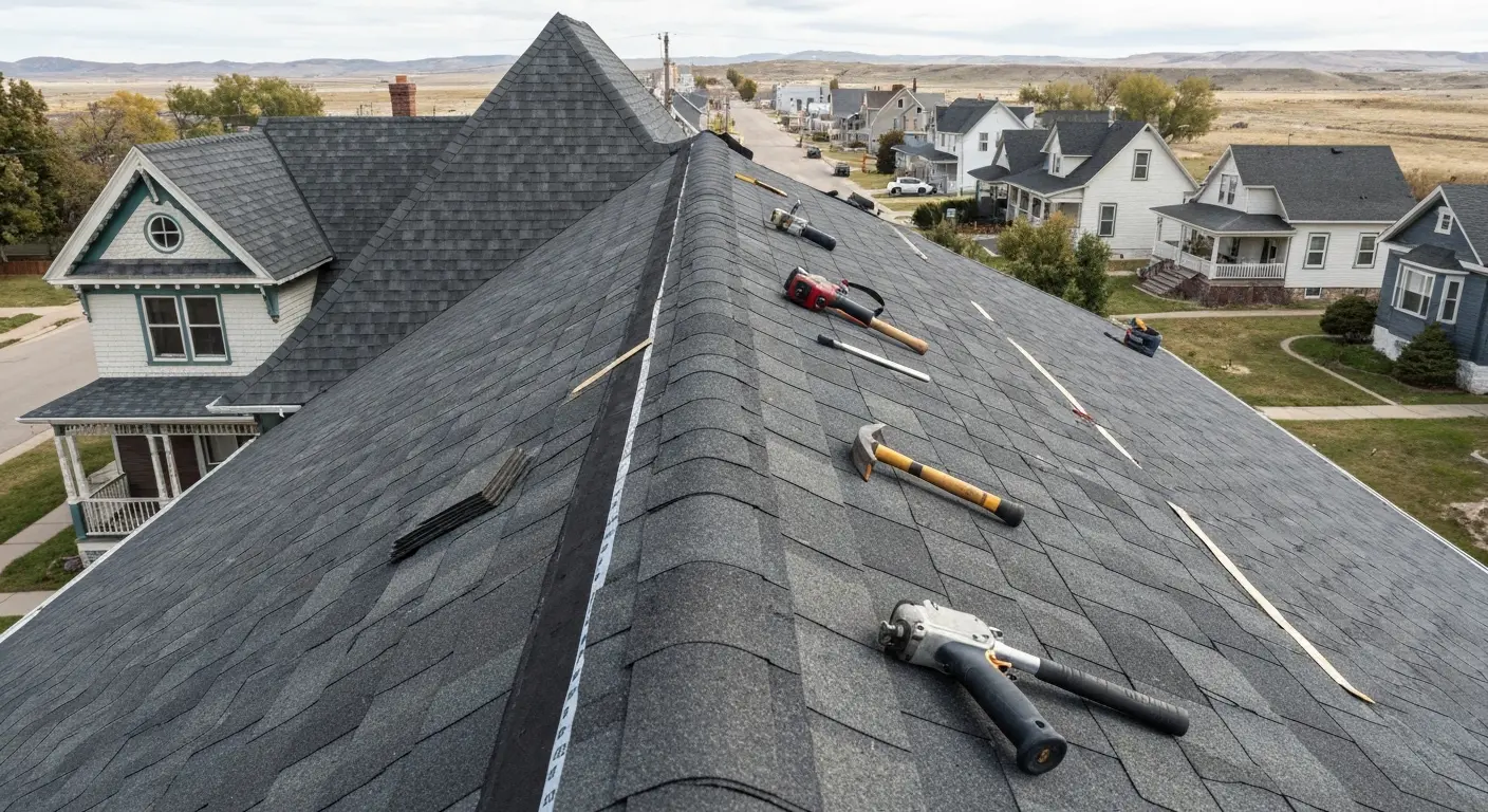 New roof installation