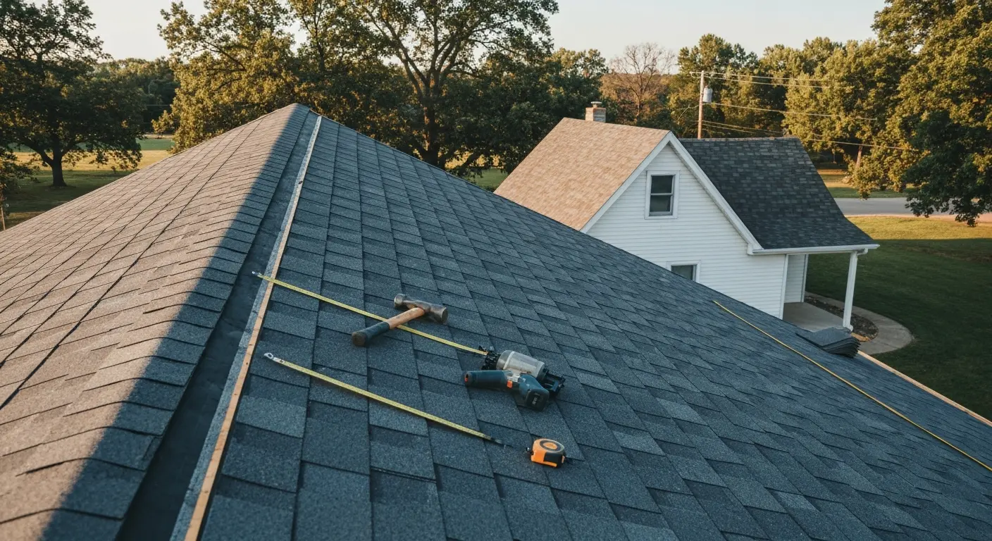 New roof installation