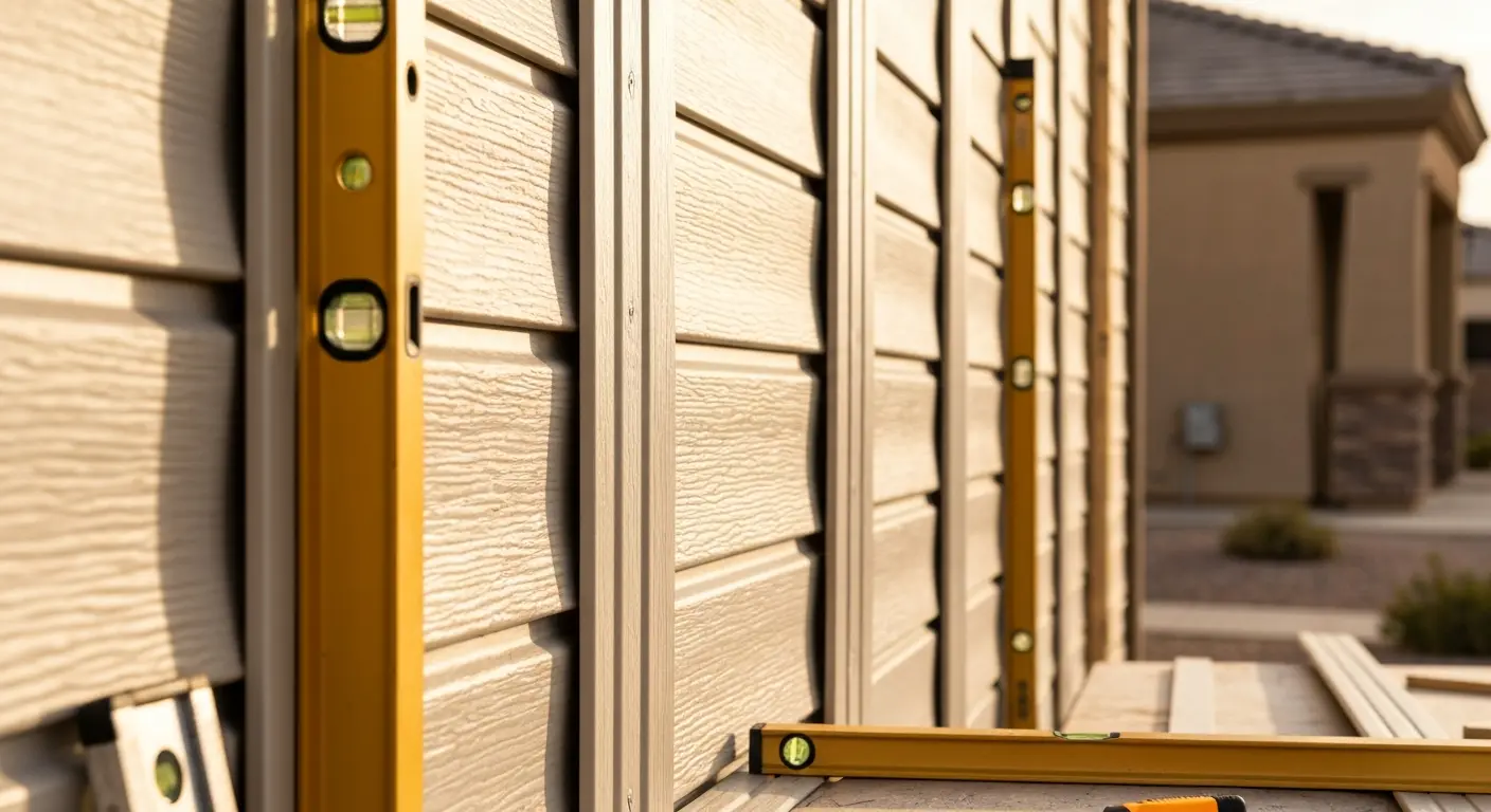 New vinyl siding installation