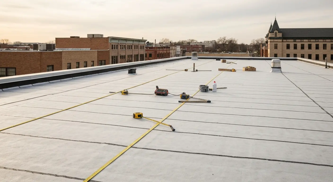 Commercial building roof