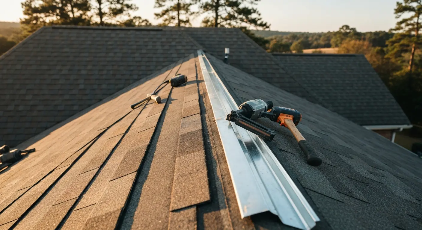 Roof repair work