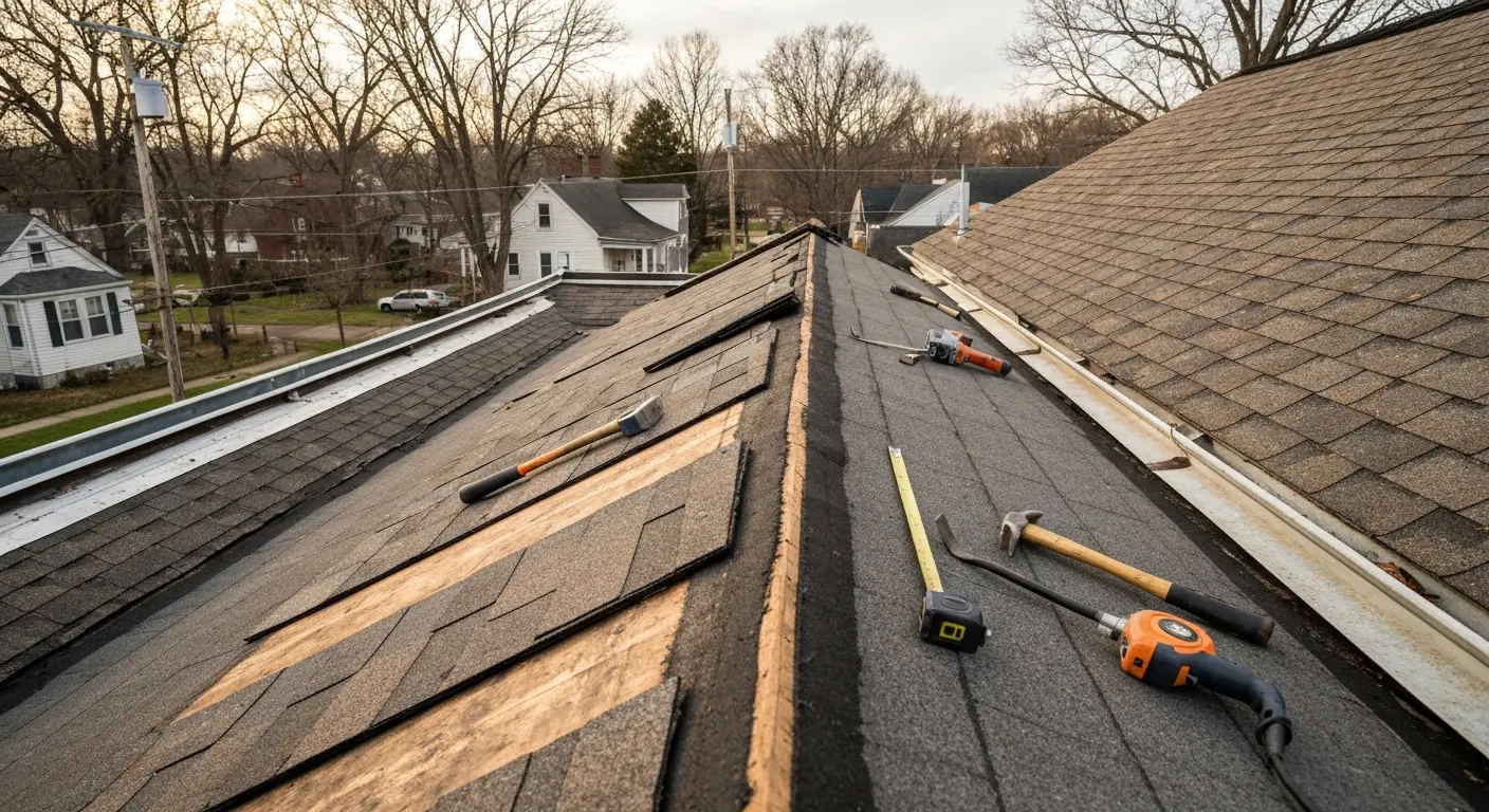 Roof repair work