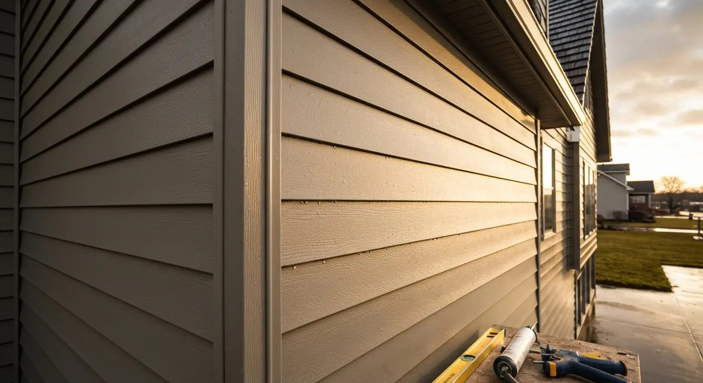 Siding installation project