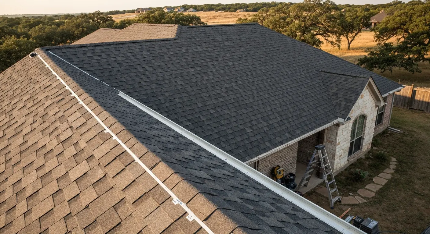 New roof installation