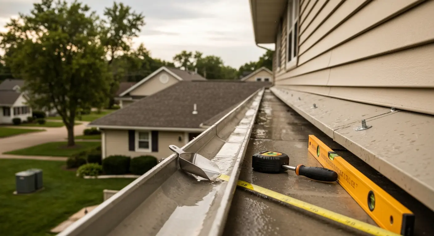 Damaged gutter replacement