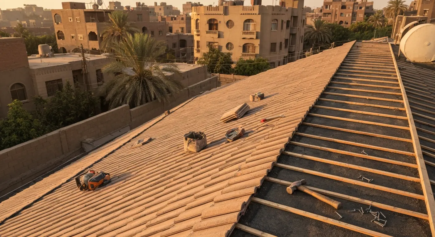 Roof repair work