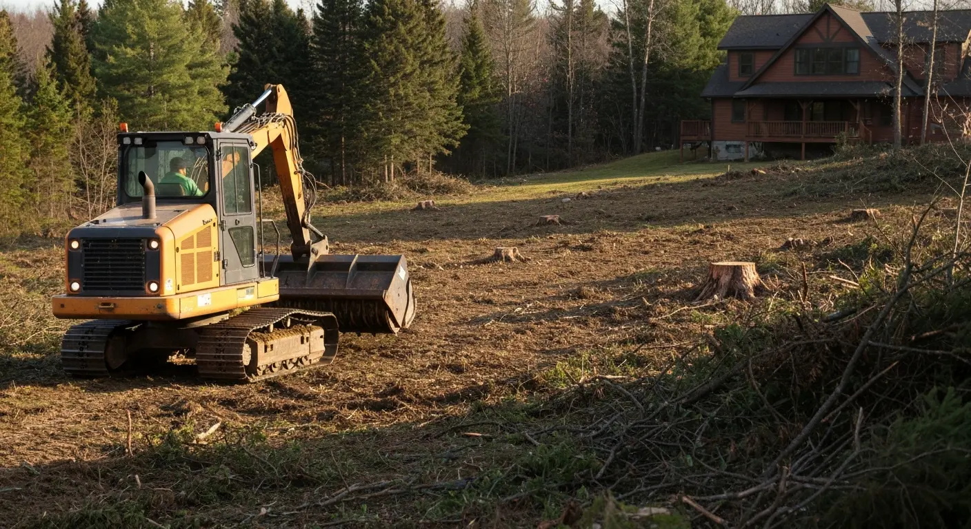 Forestry mulching equipment in action