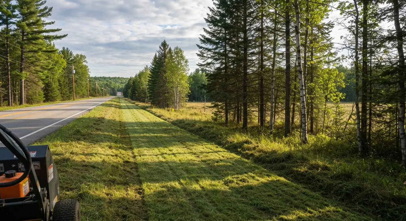 Right-of-way mowing along Eagle River access roads
