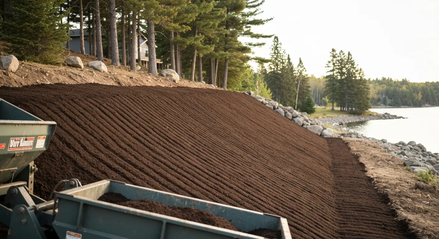 Slope mulching erosion control