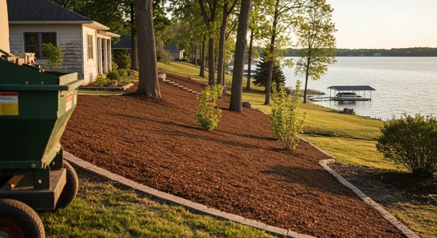 Slope mulching work
