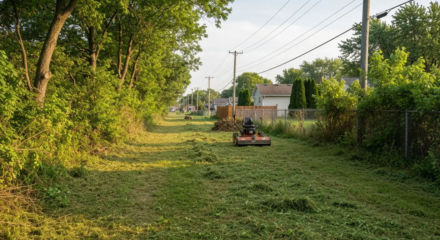 Right-of-way mowing