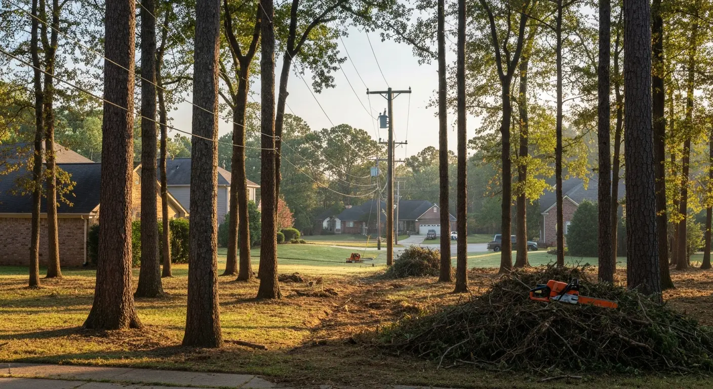 Right-of-way maintenance along utility corridor