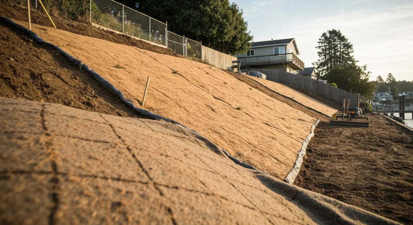 Slope erosion control mulching
